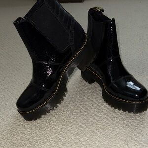 Dr. Martens Shiny Black Ankle Boots